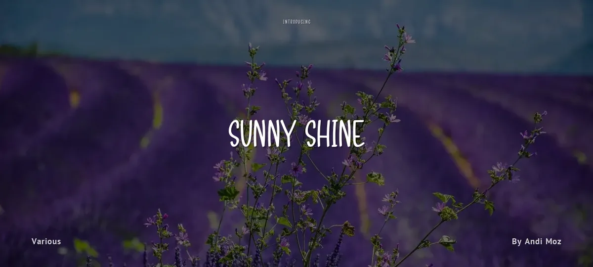 Sunny Shine font preview