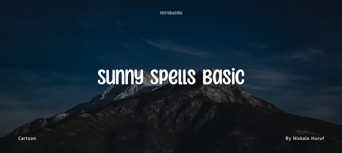 Sunny Spells Basic font preview