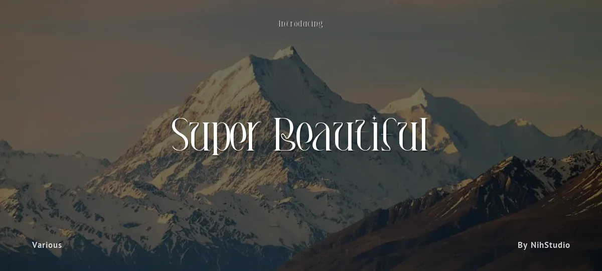 Super Beautiful font preview