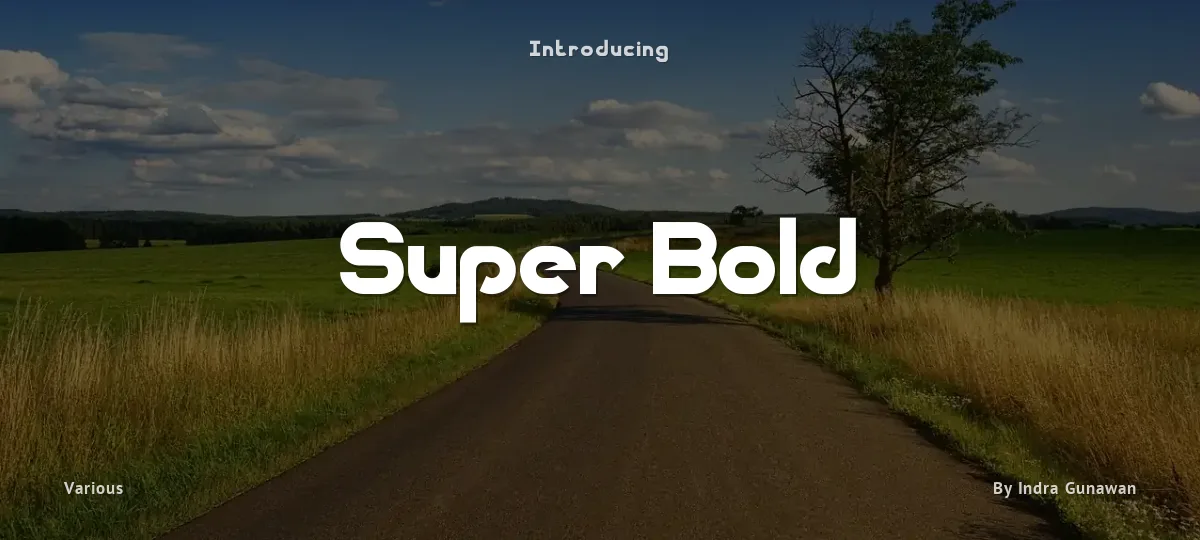 Super Bold font preview