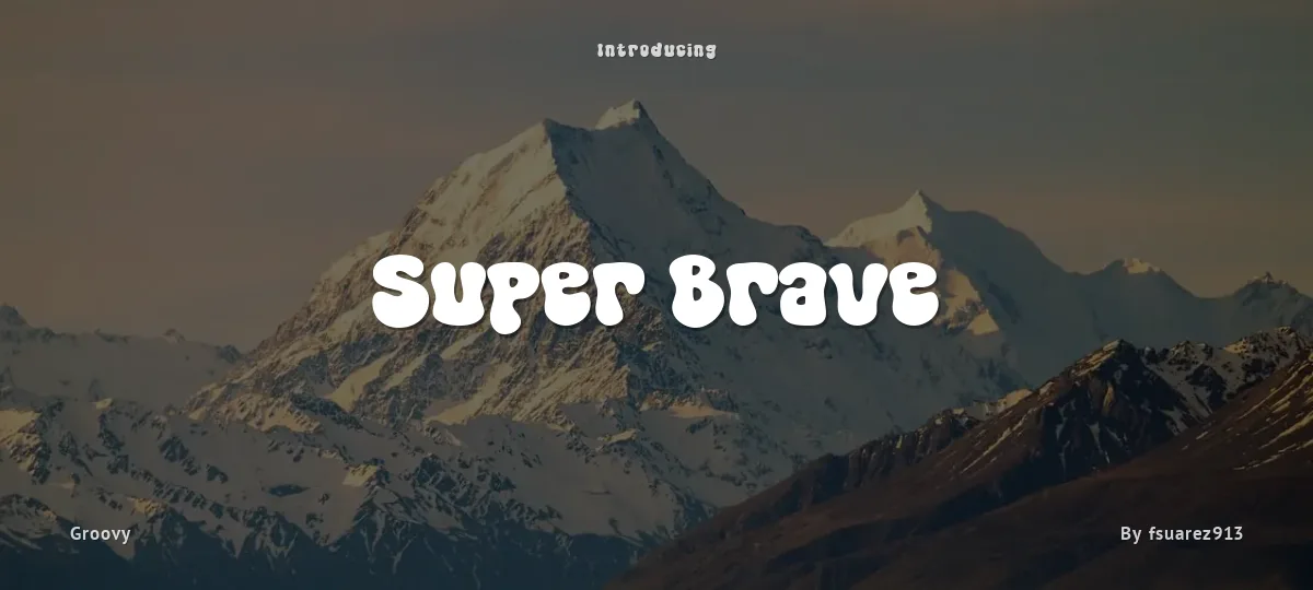 Super Brave font preview