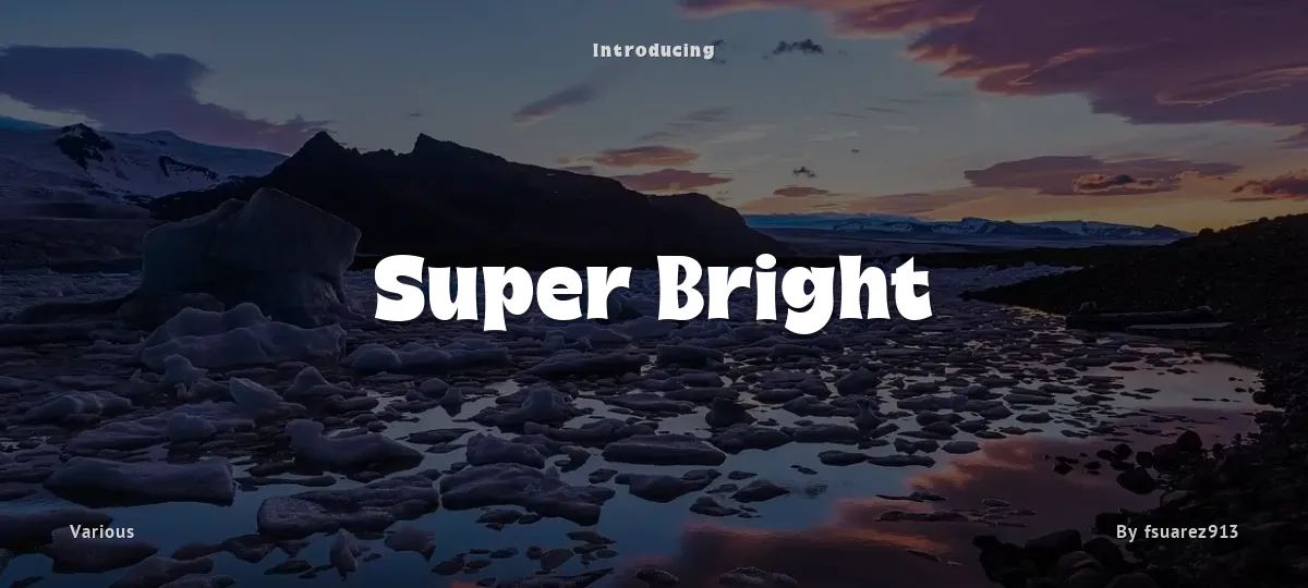 Super Bright font preview