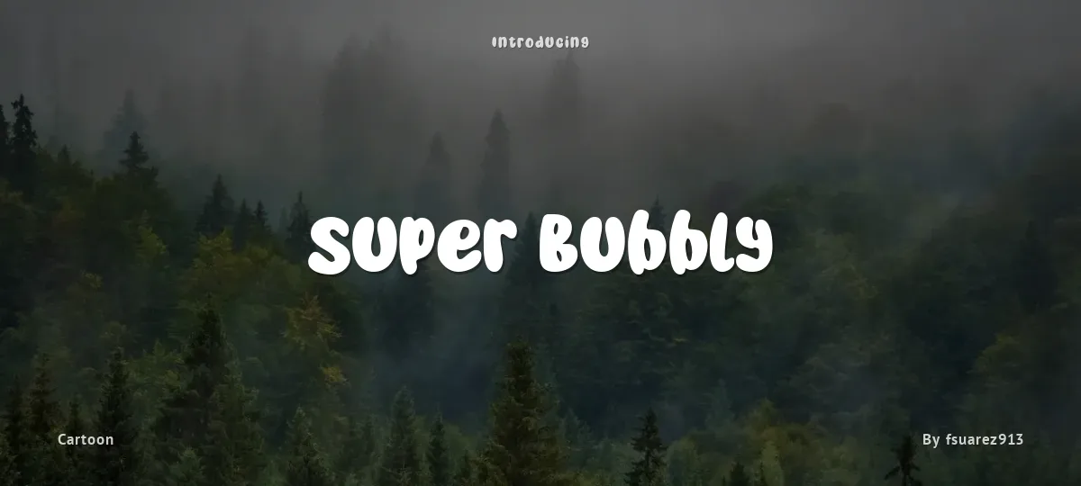 Super Bubbly font preview