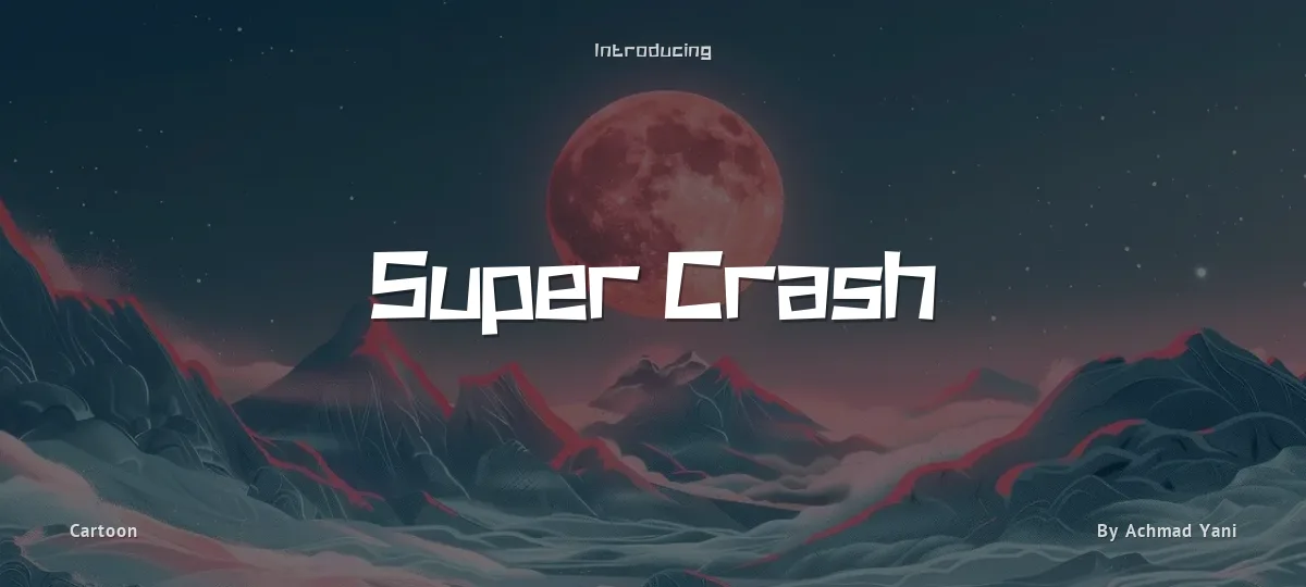Super Crash font preview