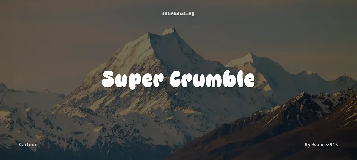 Super Crumble font preview