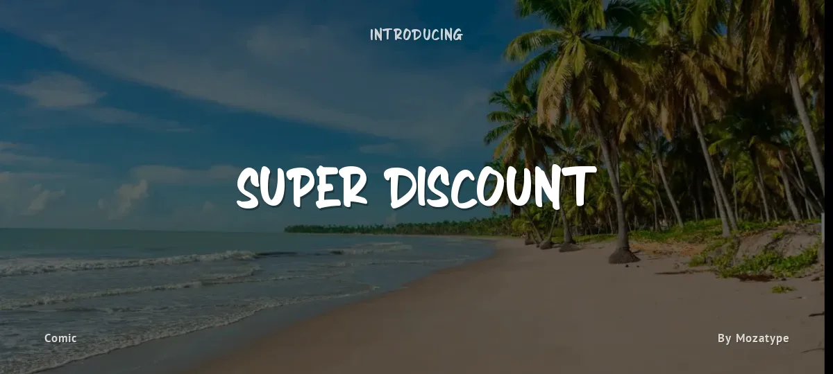 Super Discount font preview