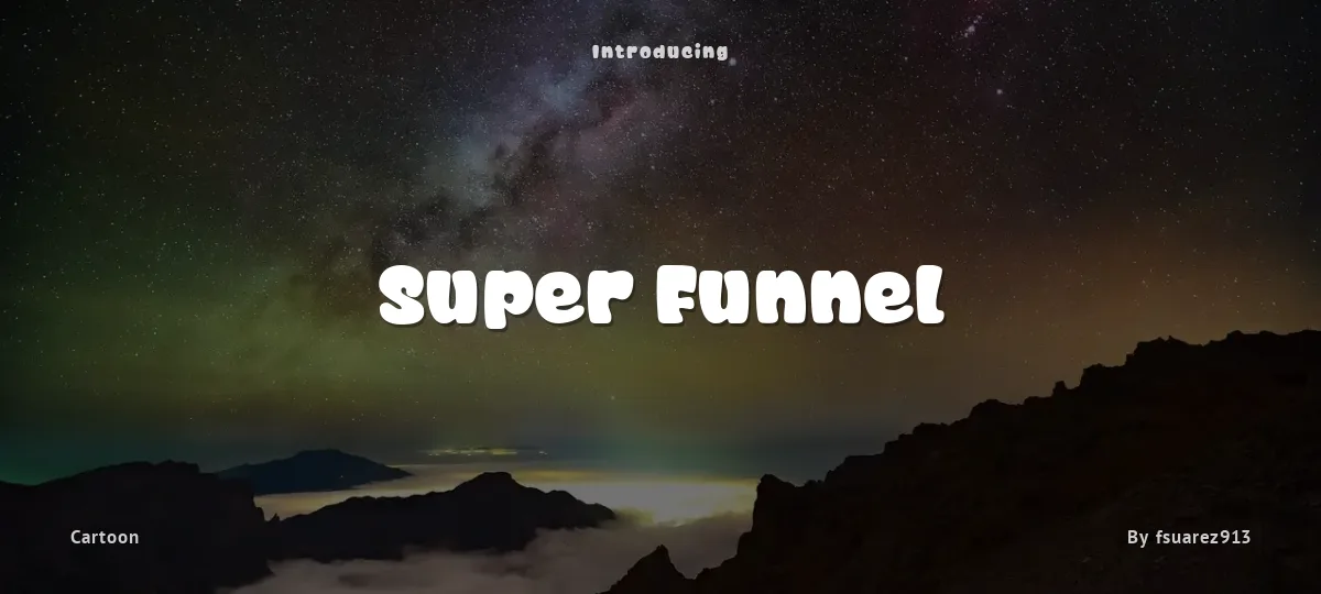 Super Funnel font preview