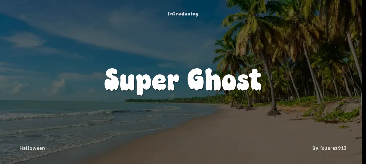 Super Ghost font preview