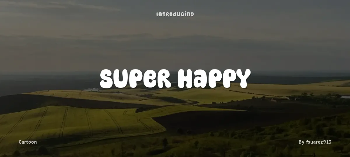 Super Happy font preview