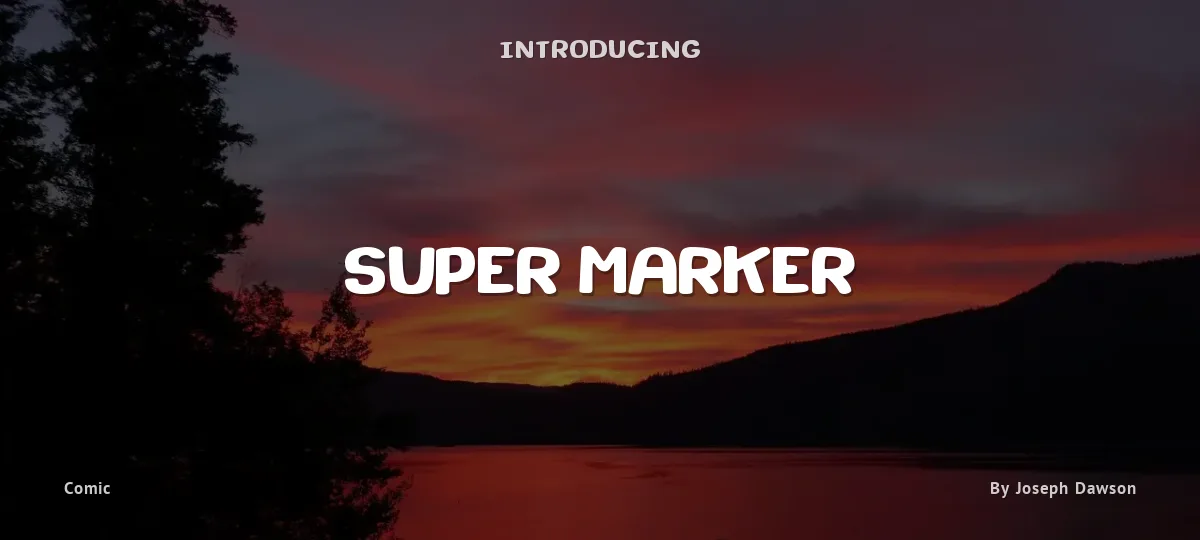 Super Marker font preview