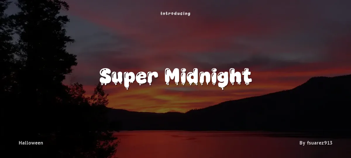 Super Midnight font preview
