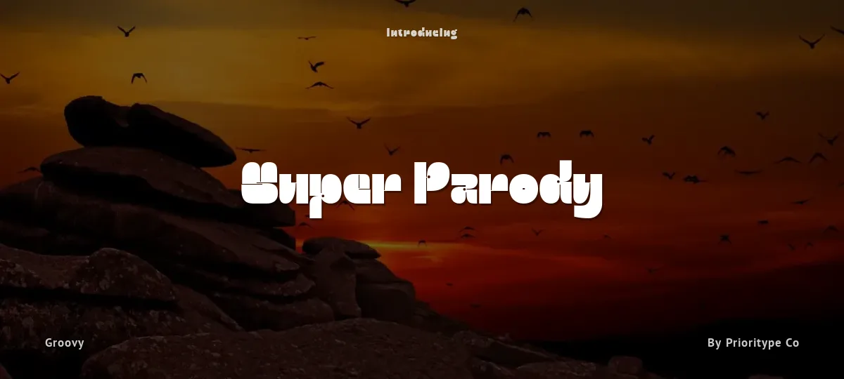 Super Parody font preview