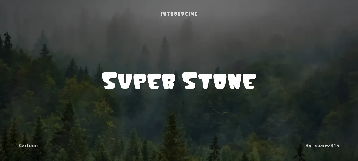 Super Stone font preview