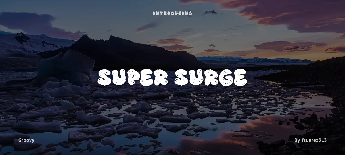 Super Surge font preview
