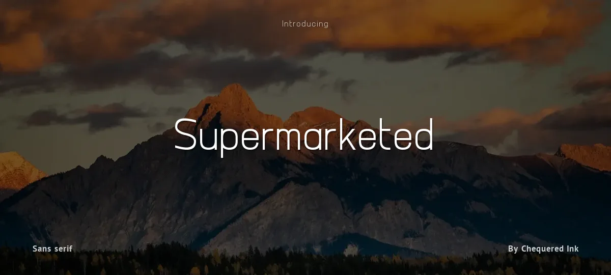 Supermarketed font preview