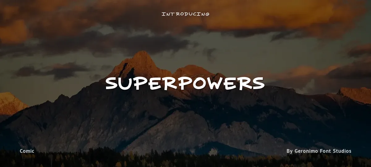Superpowers font preview