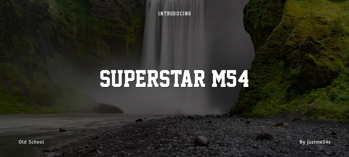 Superstar M54 font preview