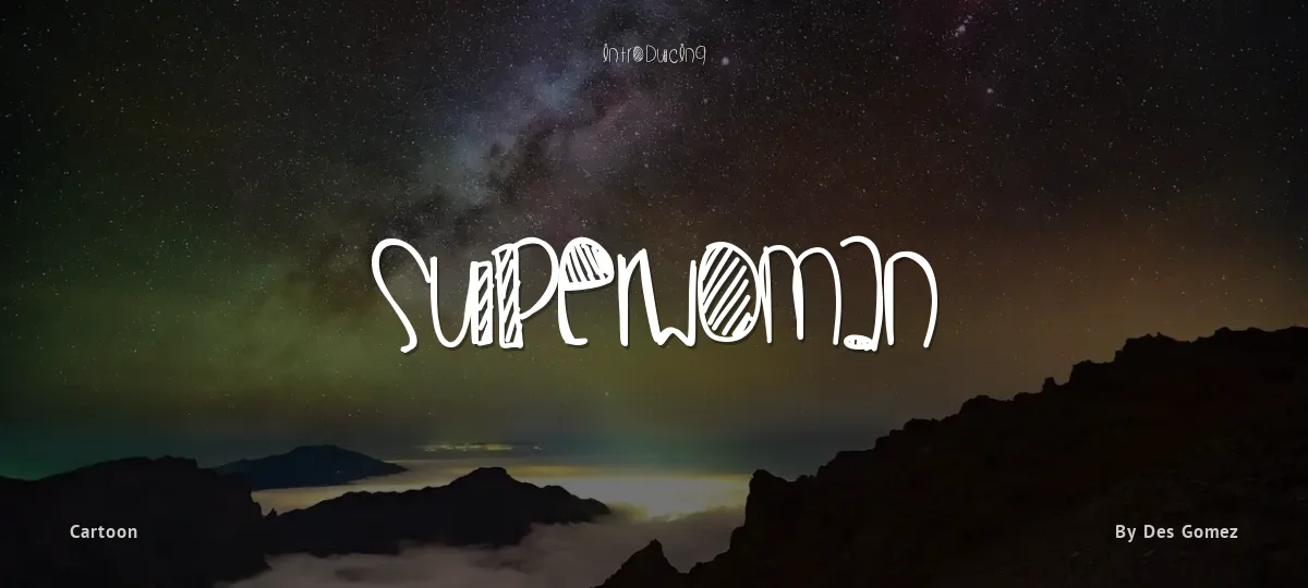 Superwoman font preview