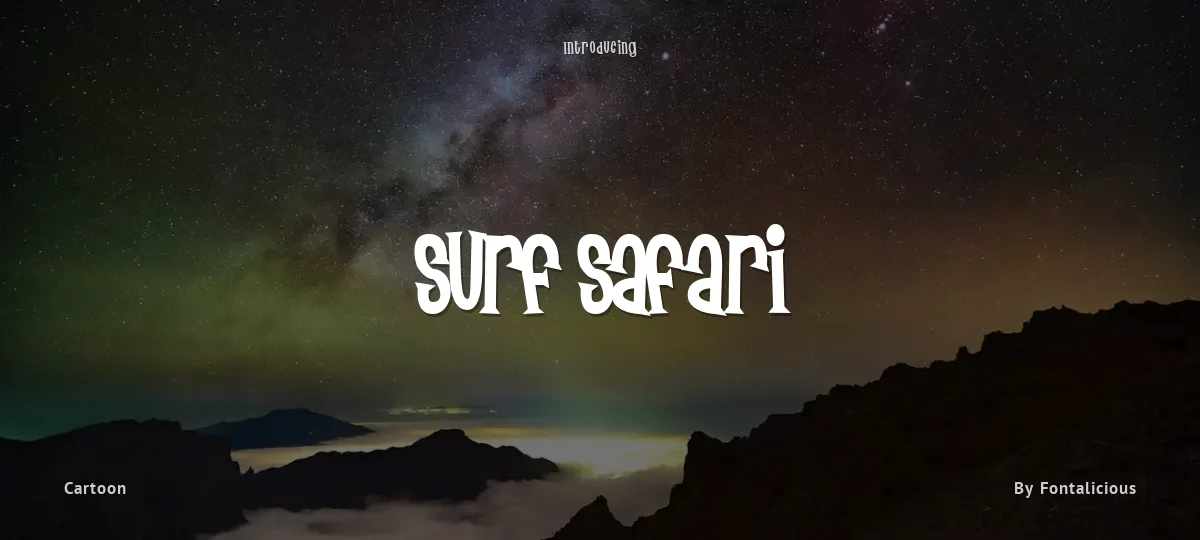 Surf Safari font preview