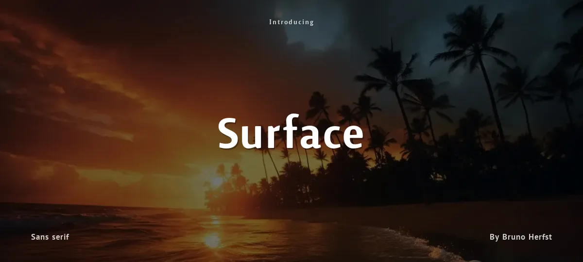 Surface font preview