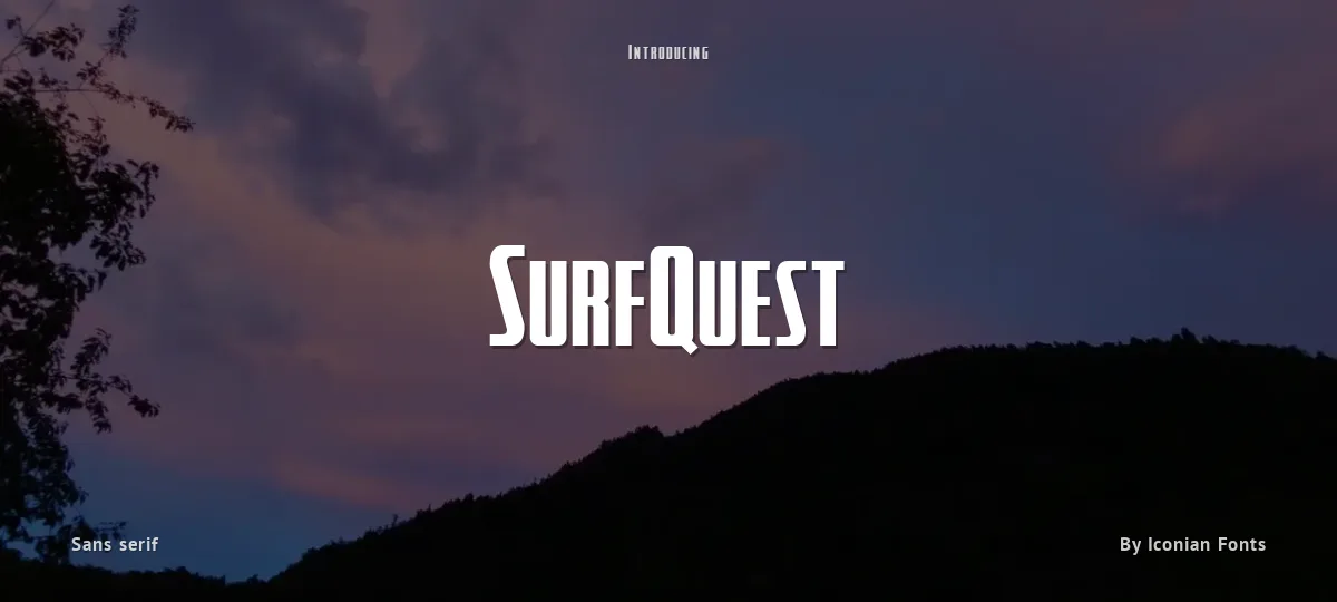 SurfQuest font preview