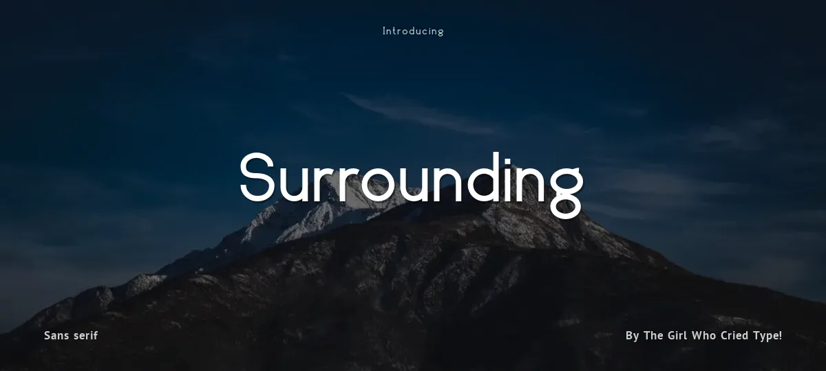 Surrounding font preview