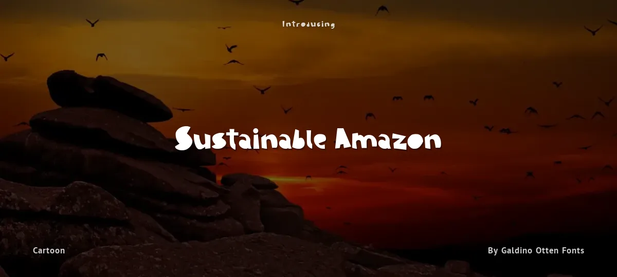 Sustainable Amazon font preview