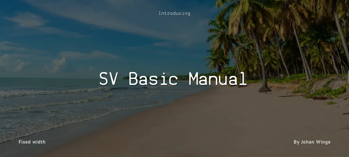 SV Basic Manual font preview