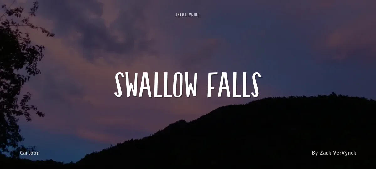 Swallow Falls font preview