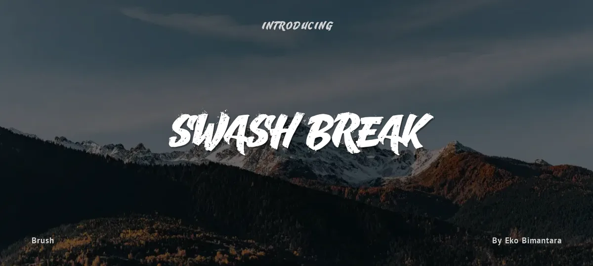 Swash Break font preview