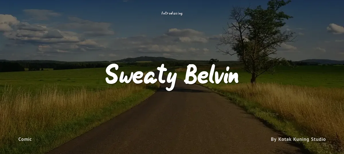 Sweaty Belvin font preview