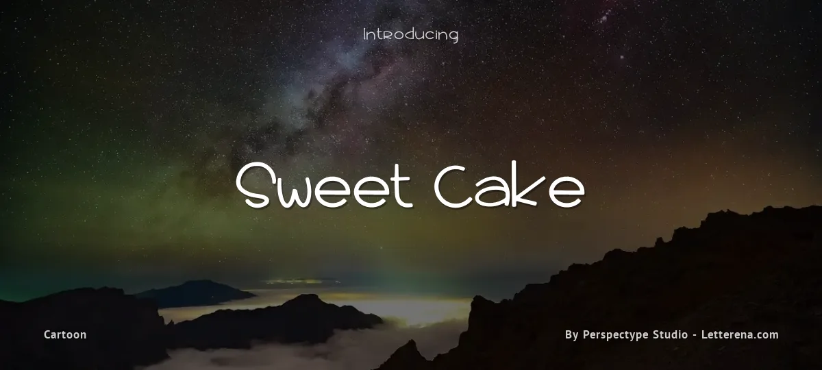 Sweet Cake font preview