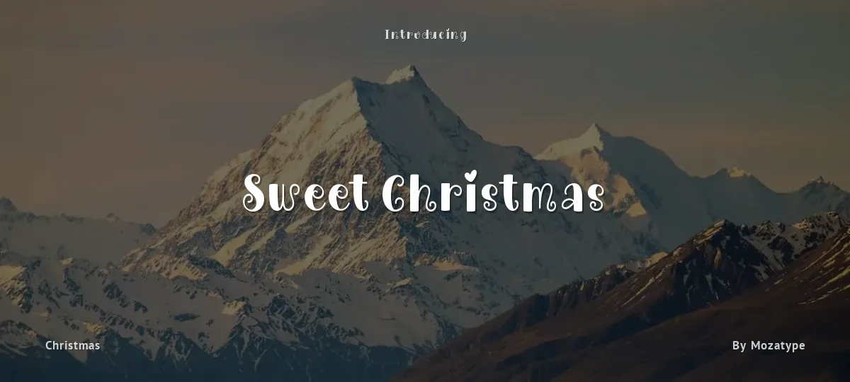 Sweet Christmas font preview