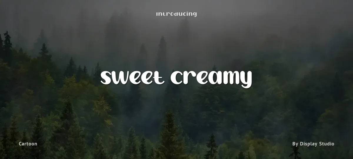 Sweet Creamy font preview