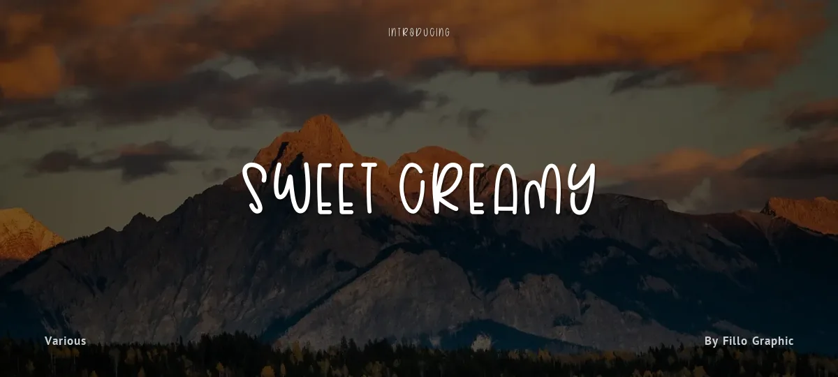 Sweet Creamy font preview