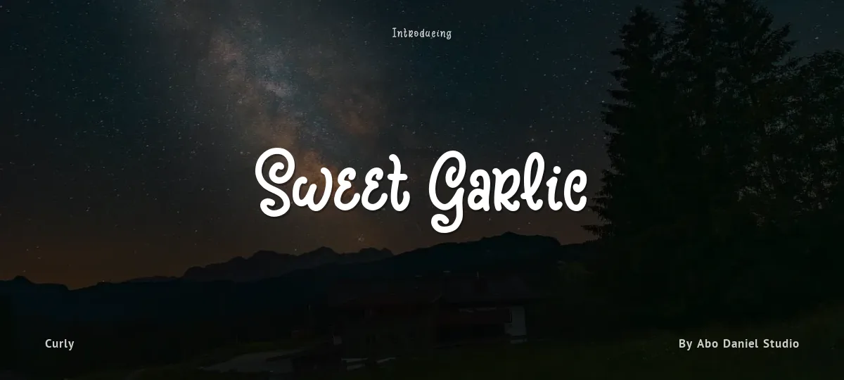 Sweet Garlic font preview