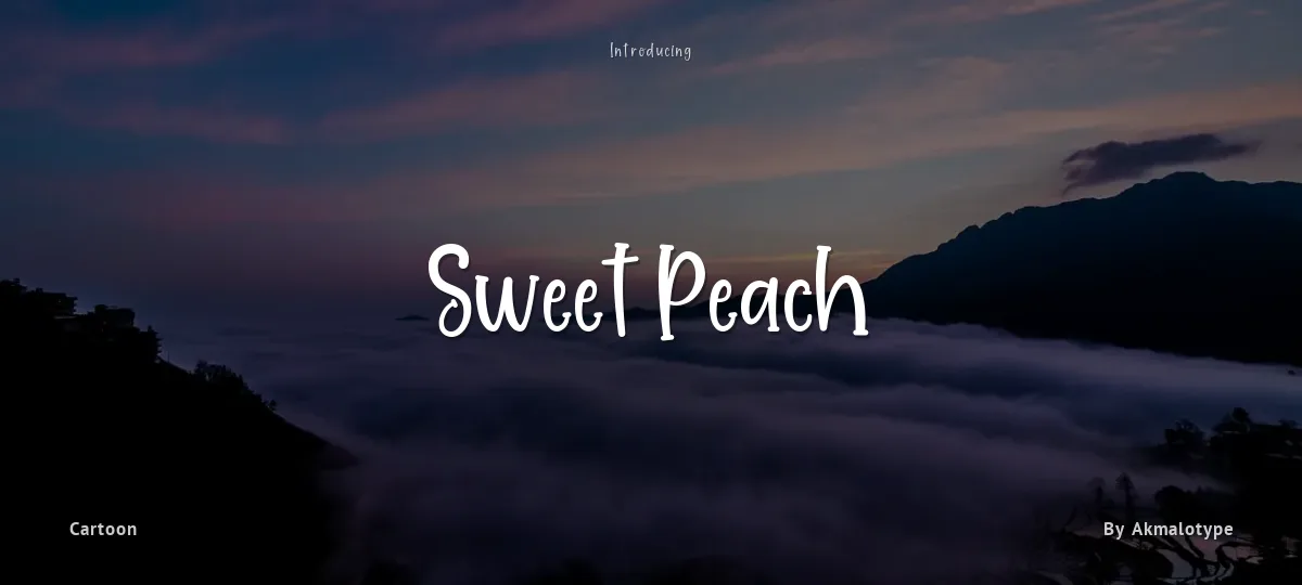 Sweet Peach font preview