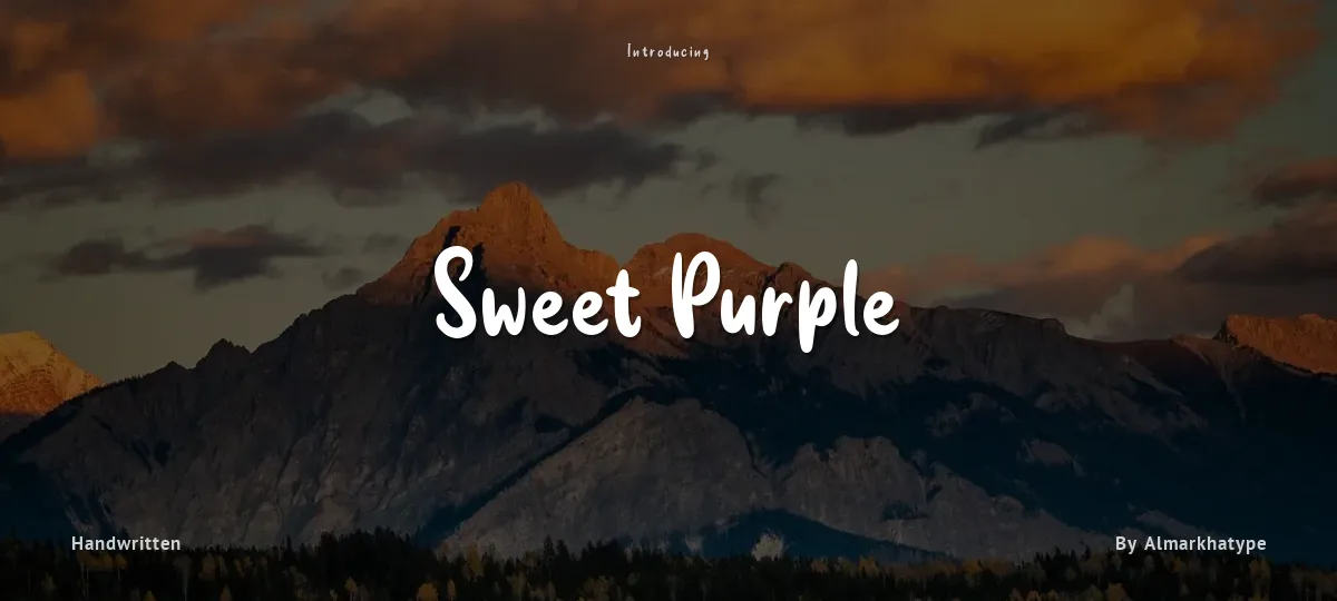 Sweet Purple font preview