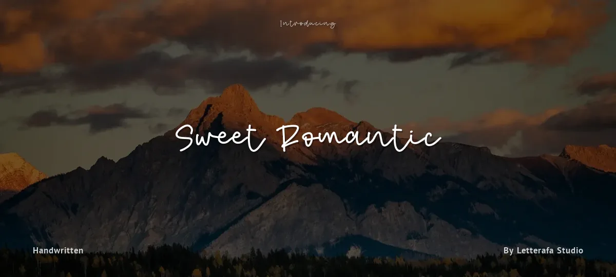 Sweet Romantic font preview