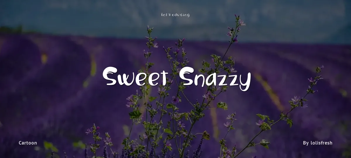 Sweet Snazzy font preview