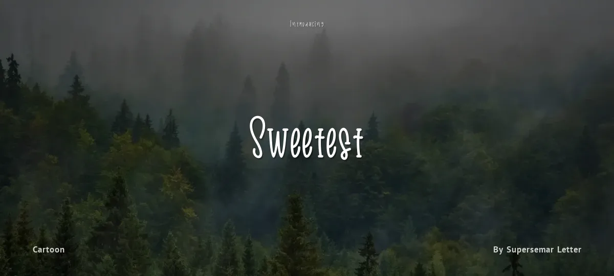 Sweetest font preview