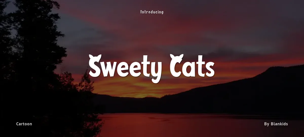 Sweety Cats font preview