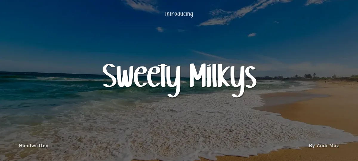 Sweety Milkys font preview