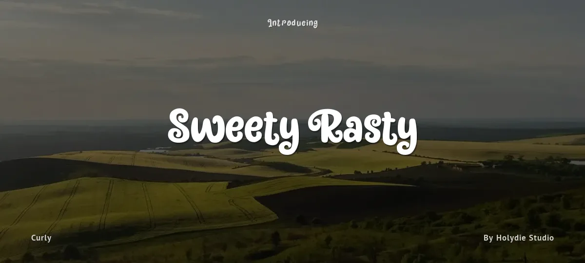 Sweety Rasty font preview