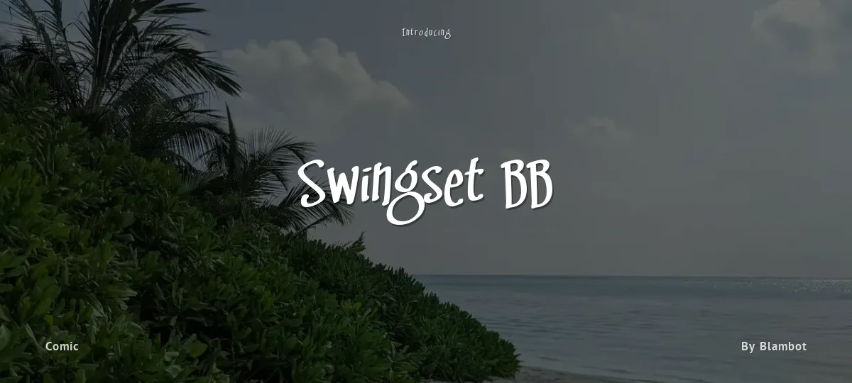Swingset BB font preview