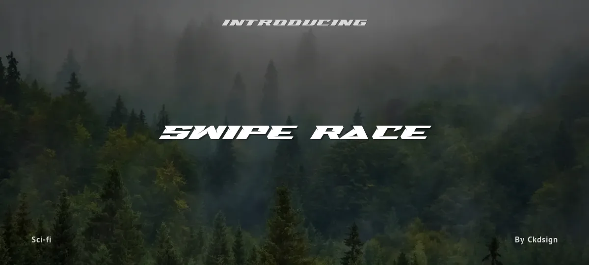 Swipe Race font preview