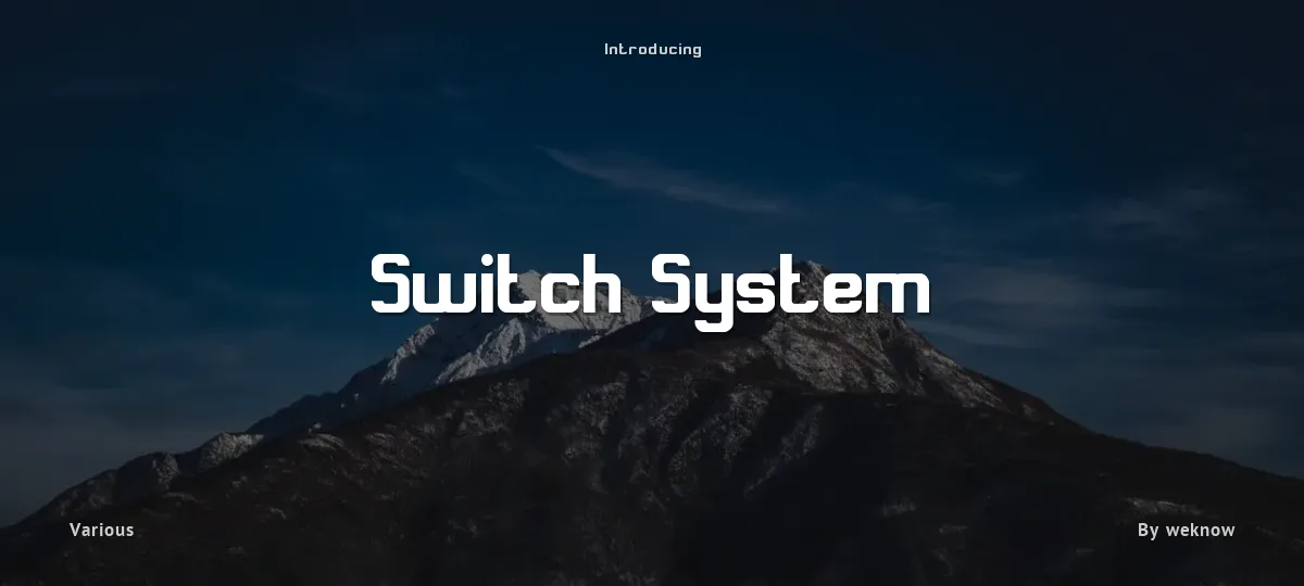 Switch System font preview