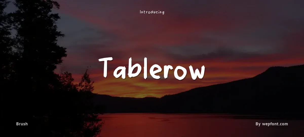 Tablerow font preview