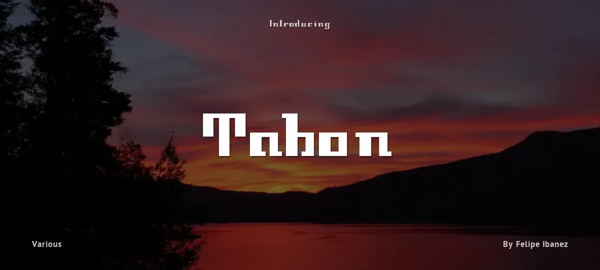 Tabon font preview