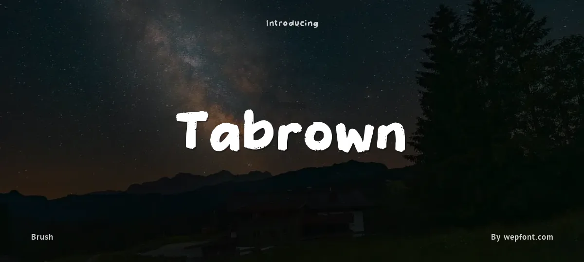 Tabrown font preview